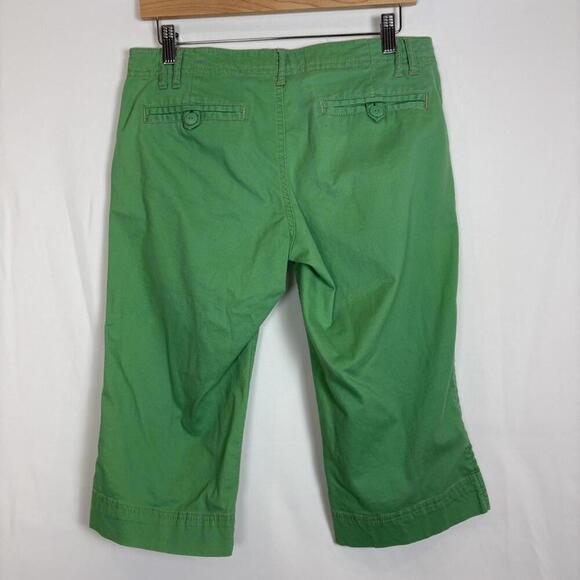 Y2K Old Navy Ultra Low Rise Bright Green Cotton Corduroy Capri Pants Size: 8 - Picture 6 of 7